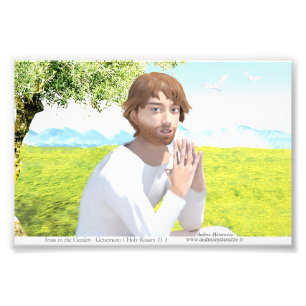 Jesus in the Garden ( Getsemani ) Photo Print