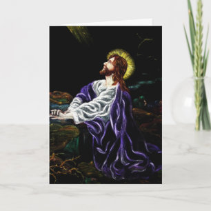 Jesus in the Garden of Gethsemane Easter Card