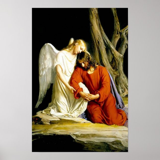 Jesus in the Garden of Gethsemane Poster (Front)