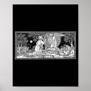 Jesus In The Garden Of Gethsemane Praying Catholic Poster