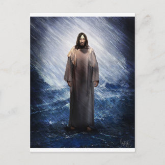 Jesus in the storm postcard
