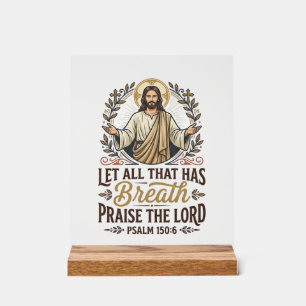 Jesus Indie Folk Acoustic Worship Graphic Tee Chri Acrylic Sign