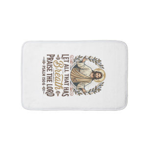 Jesus Indie Folk Acoustic Worship Graphic Tee Chri Bath Mat