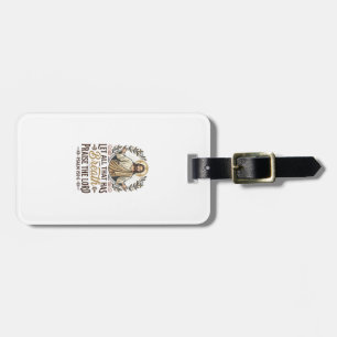 Jesus Indie Folk Acoustic Worship Graphic Tee Chri Luggage Tag