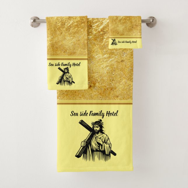 Jesus-Inspired Essentials for Seaside Hotel Bath Towel Set (Insitu)