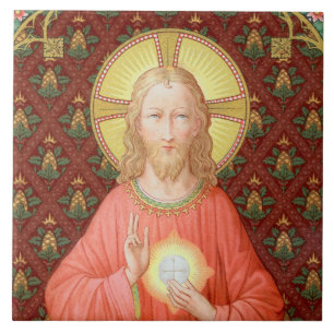 Jesus Instituting Holy Communion (SAU 045) Ceramic Tile
