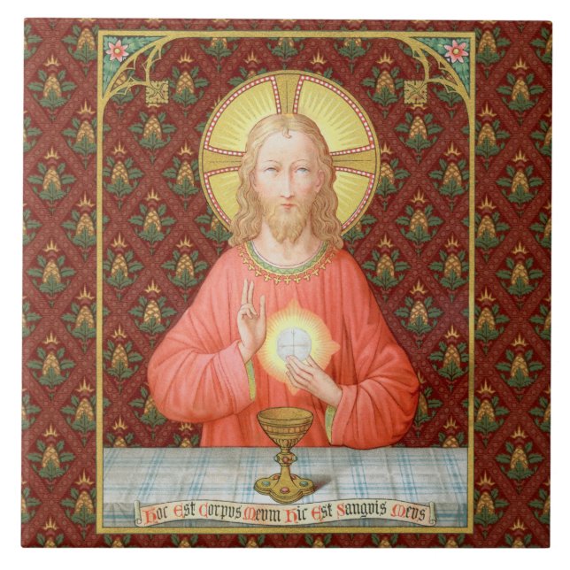 Jesus Instituting Holy Communion (SAU 045) Ceramic Tile (Front)