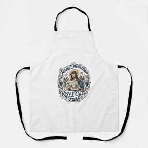 Jesus Invitation RSVP Card Faith Jesus Invitation Apron