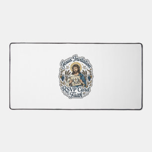 Jesus Invitation RSVP Card Faith Jesus Invitation Desk Mat