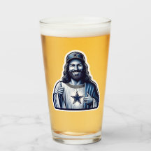 Jesus is a Dallas fan drinking glass