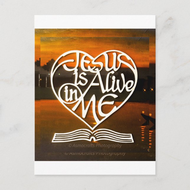 JESUS is Alive in ME Postcard (Front)