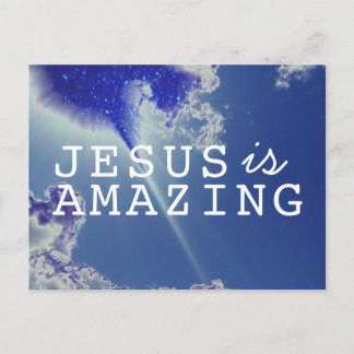 Jesus is Amazing with Sky Stars Postcard
