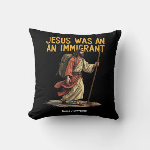Jesus Is An Immigrant Unique Cross Design Support Cushion