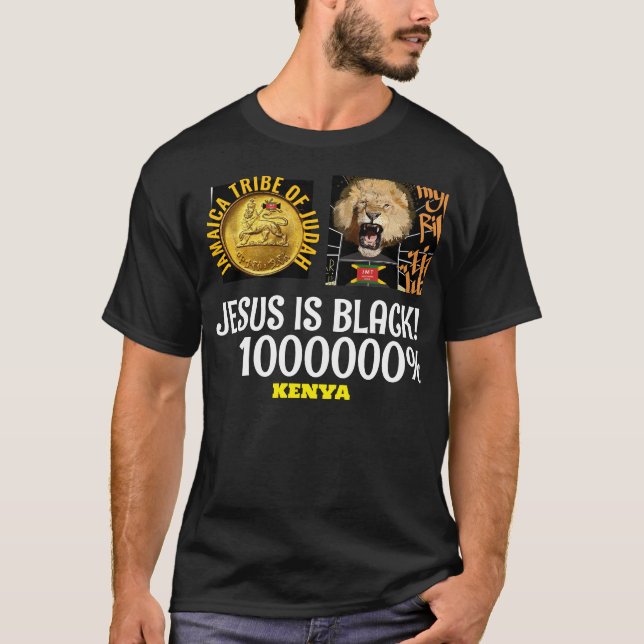 JESUS IS BLACK KENYA Basic Dark T-Shirt (Front)