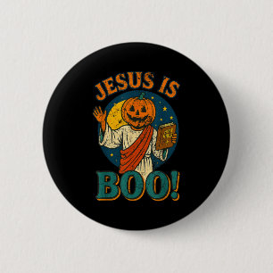 Jesus Is Boo! Cute Christian Vintage Halloween 90' 6 Cm Round Badge