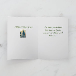 Jesus is born religious Xmas Luke Christmas CARD