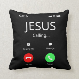Jesus Is Calling - Christian Cushion