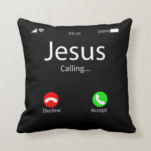 Jesus Is Calling Christian Cushion