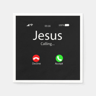 Jesus Is Calling Christian Napkin