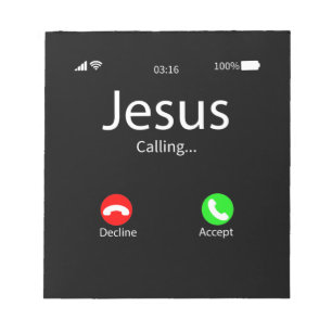 Jesus Is Calling Christian Notepad
