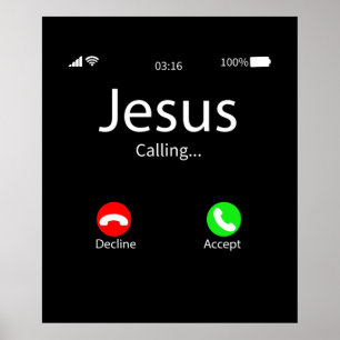 Jesus Is Calling Christian Poster
