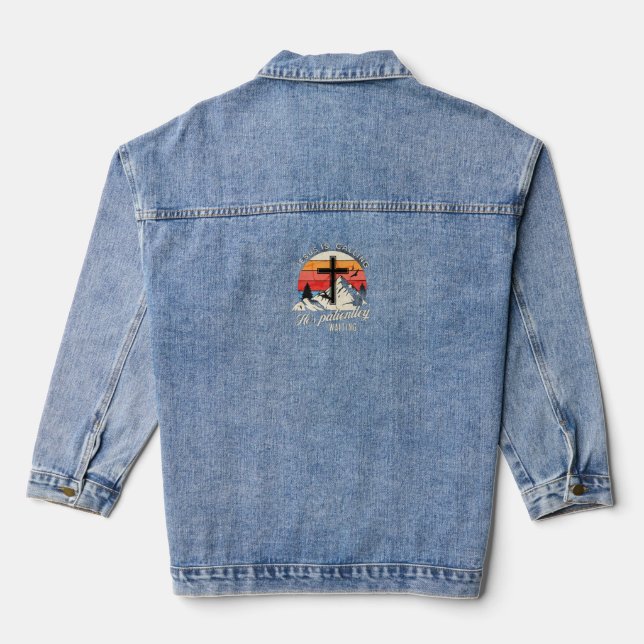 Jesus is calling denim jacket (Back)