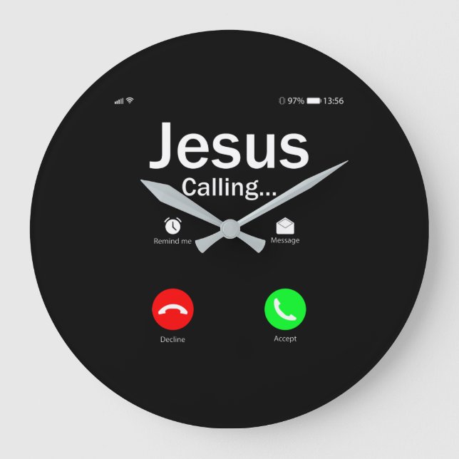 Jesus Is Calling Large Clock (Front)