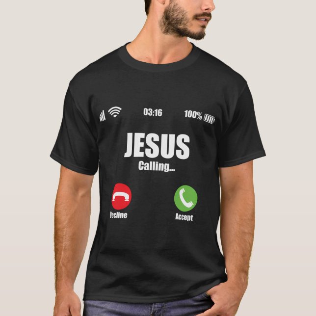Jesus Is Calling Shirt Christian Cross Modern Beli (Front)