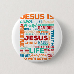 Jesus Is Christ Religious Faith Jesus Christian 6 Cm Round Badge