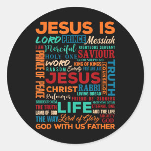 Jesus Is Christ Religious Faith Jesus Christian Classic Round Sticker