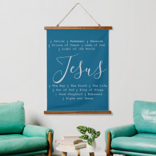 "Jesus is" Christian faith based Hanging Tapestry