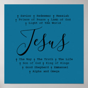 "Jesus is" Christian faith based Poster
