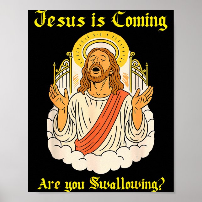 Jesus Is Coming Are You Christian Jesus Saying Off Poster (Front)