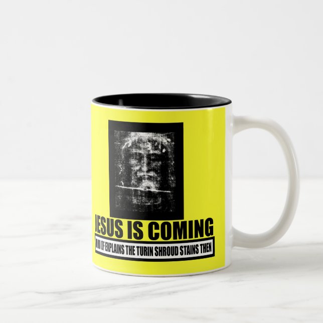 Jesus is coming atheist Two-Tone coffee mug (Right)
