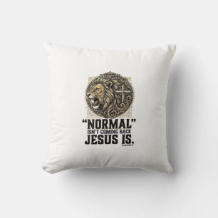 Jesus Is Coming Back Lion Cross Christian Shirt Cushion