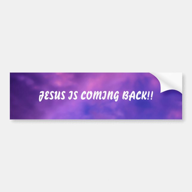 JESUS IS COMING BACK!!... RELIGIOUS BUMPER STICKE STICKER (Front)