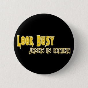 Jesus is Coming Button