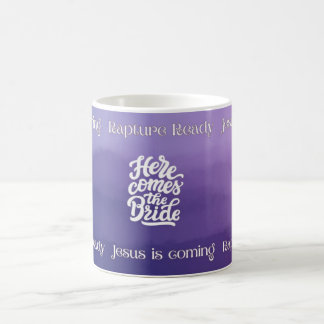 "Jesus is Coming Rapture Ready" design mug