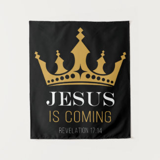 JESUS is Coming – Revelation 17:14 Christian Faith Tapestry