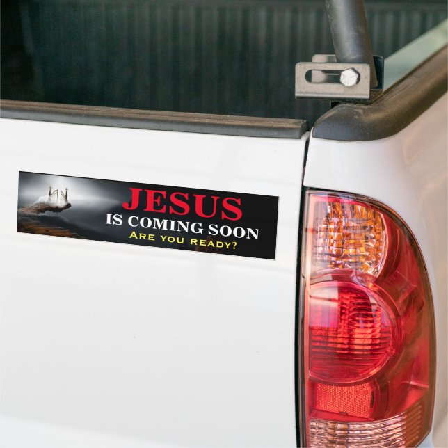 JESUS IS COMING SOON Bumper Sticker (On Truck)