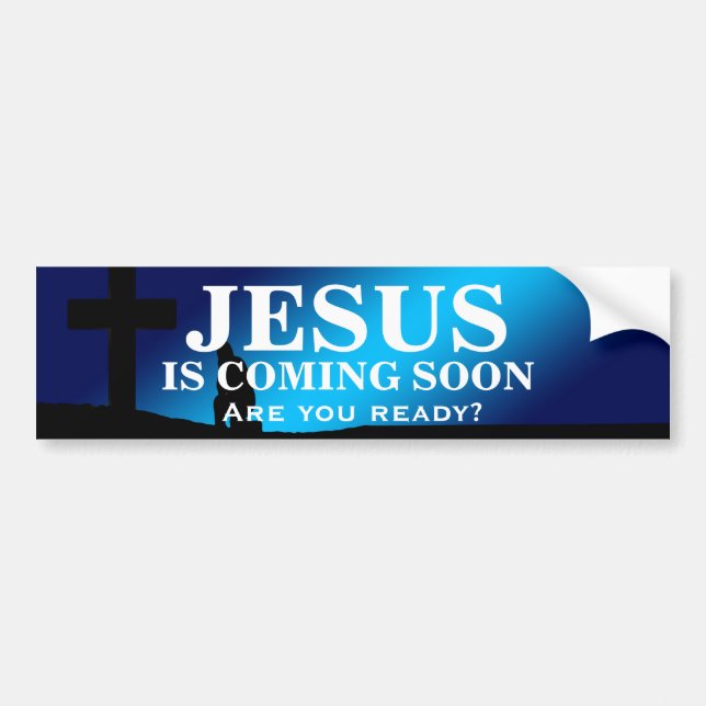 JESUS IS COMING SOON Bumper Sticker (Front)