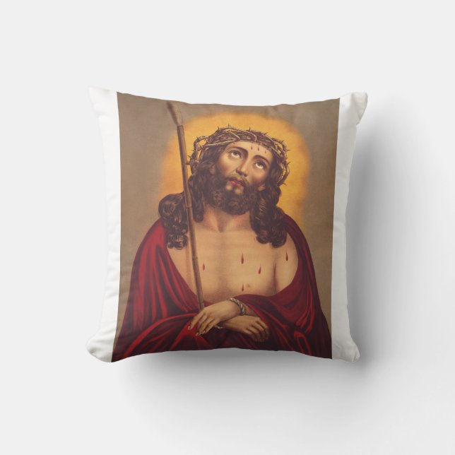 Jesus is crowned with a crown of thorns cushion (Front)