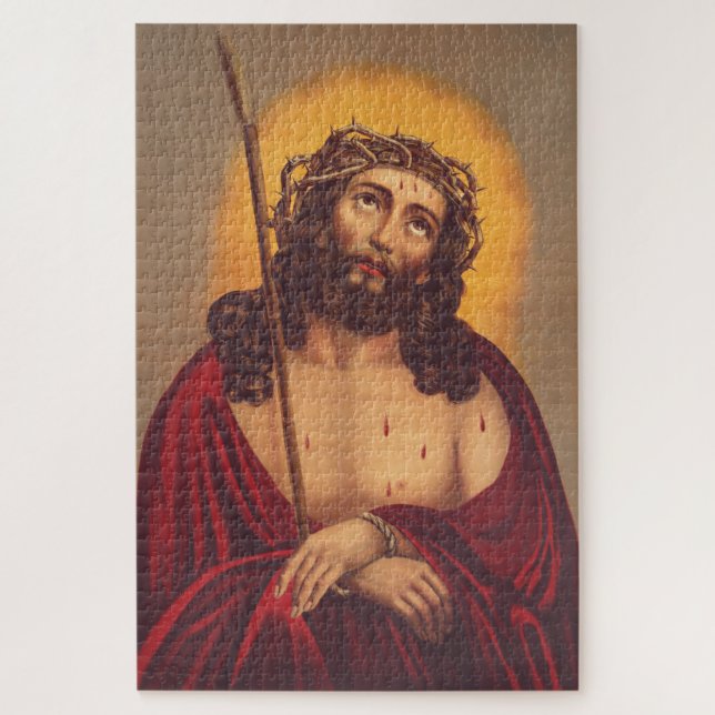 Jesus is crowned with a crown of thorns jigsaw puzzle (Vertical)