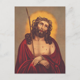 Jesus is crowned with a crown of thorns postcard