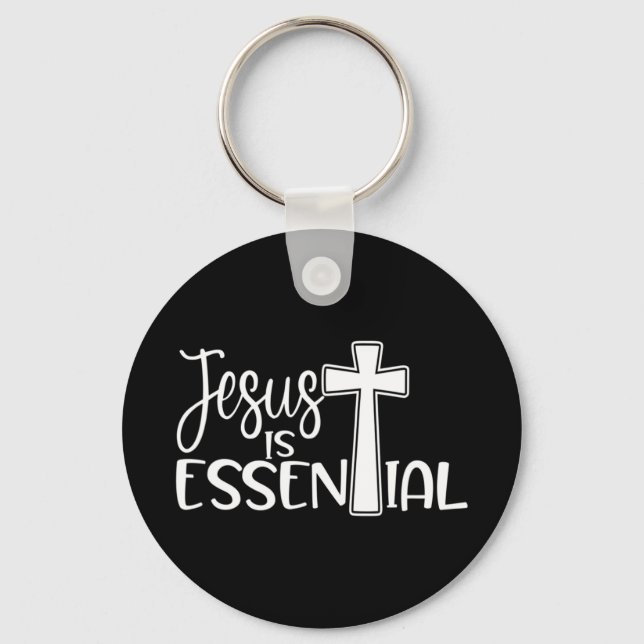 Jesus is Essential Cross T-ShirtPerfect for the st Key Ring (Front)