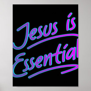 Jesus Is Essential Shirt, 90s Style Womens Jesus T Poster
