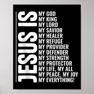 Jesus is everything christian inspirational faith poster