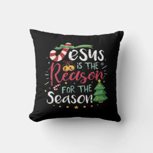 Jesus Is For Season Cane Christmas - Tis The Seaso Cushion