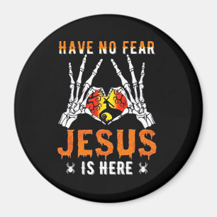 Jesus Is Heart Skeleton Hand Magnet