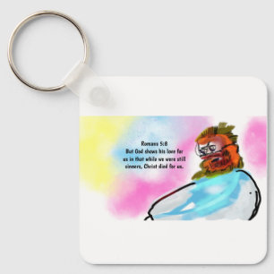 Jesus is here key ring